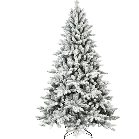 EverGreen Flocked Hinged PVC PE Xmas Tree