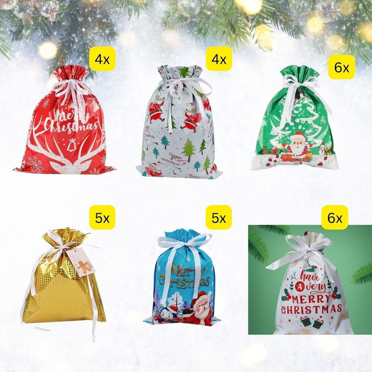 Home Fashion Simple Drawstring Christmas Gift Bag Suit 