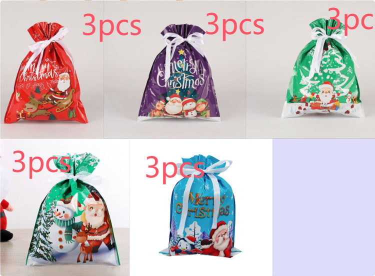 Home Fashion Simple Drawstring Christmas Gift Bag Suit 
