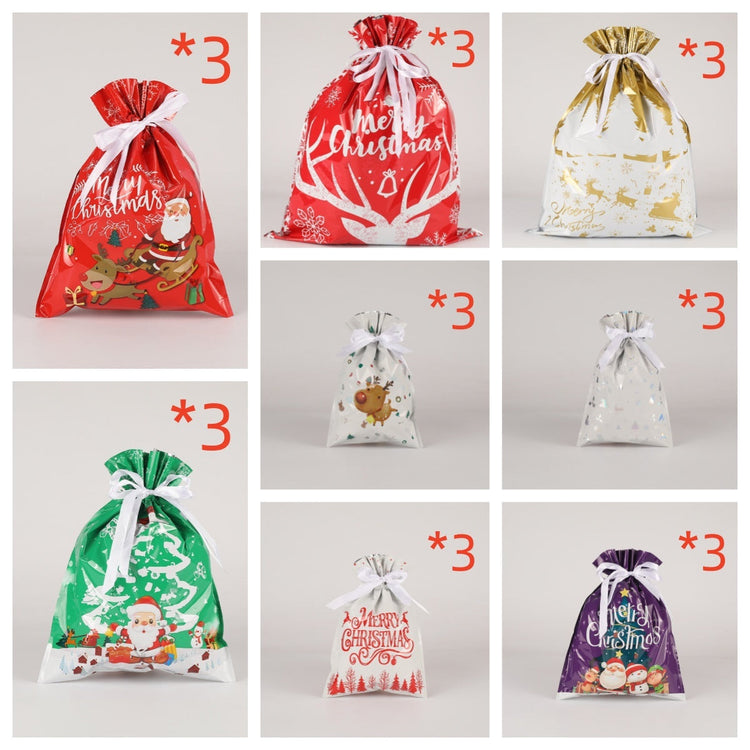 Home Fashion Simple Drawstring Christmas Gift Bag Suit 
