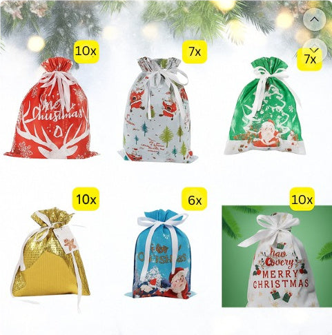 Home Fashion Simple Drawstring Christmas Gift Bag Suit 