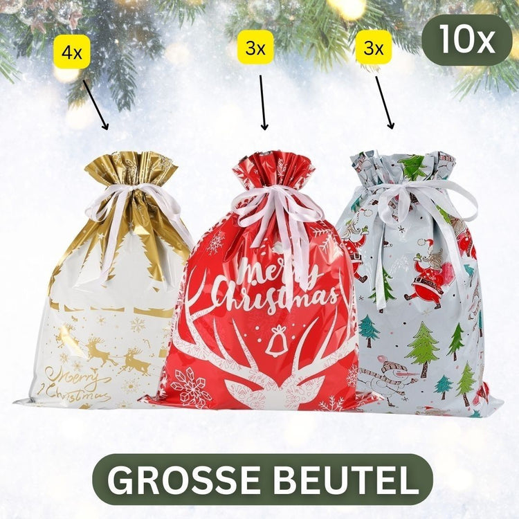 Home Fashion Simple Drawstring Christmas Gift Bag Suit 