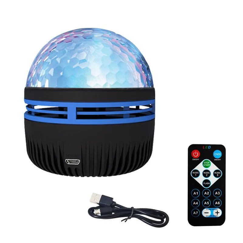LED galaxy projector lamp with remote control and USB cable for Christmas decoration lighting